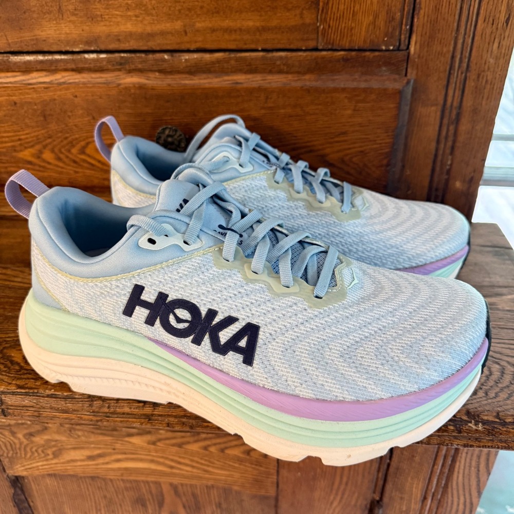 Hoka Gaviota 5 Airy Blue Sunlit Ocean Running Shoes Womens 9.5 D Wide Width